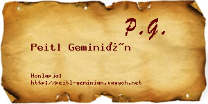 Peitl Geminián névjegykártya